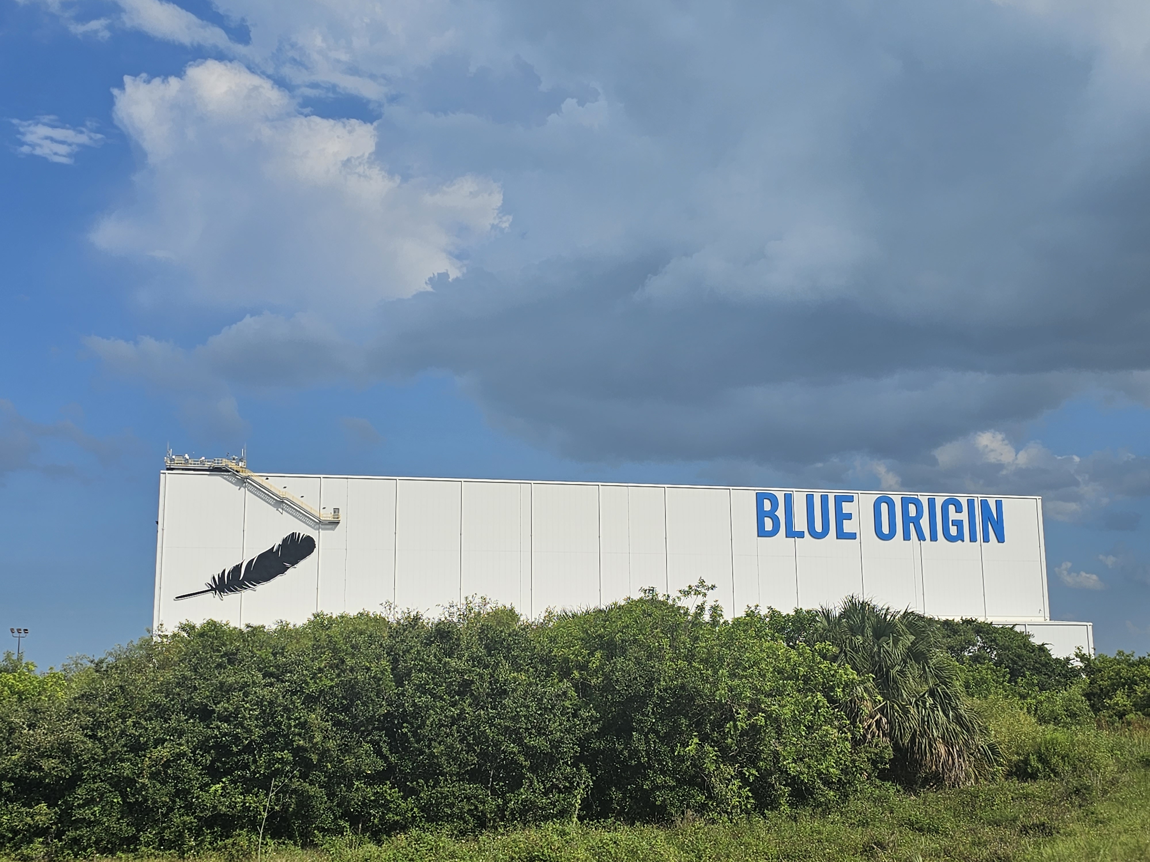 Blue Origin building sign at Cape Canaveral facility