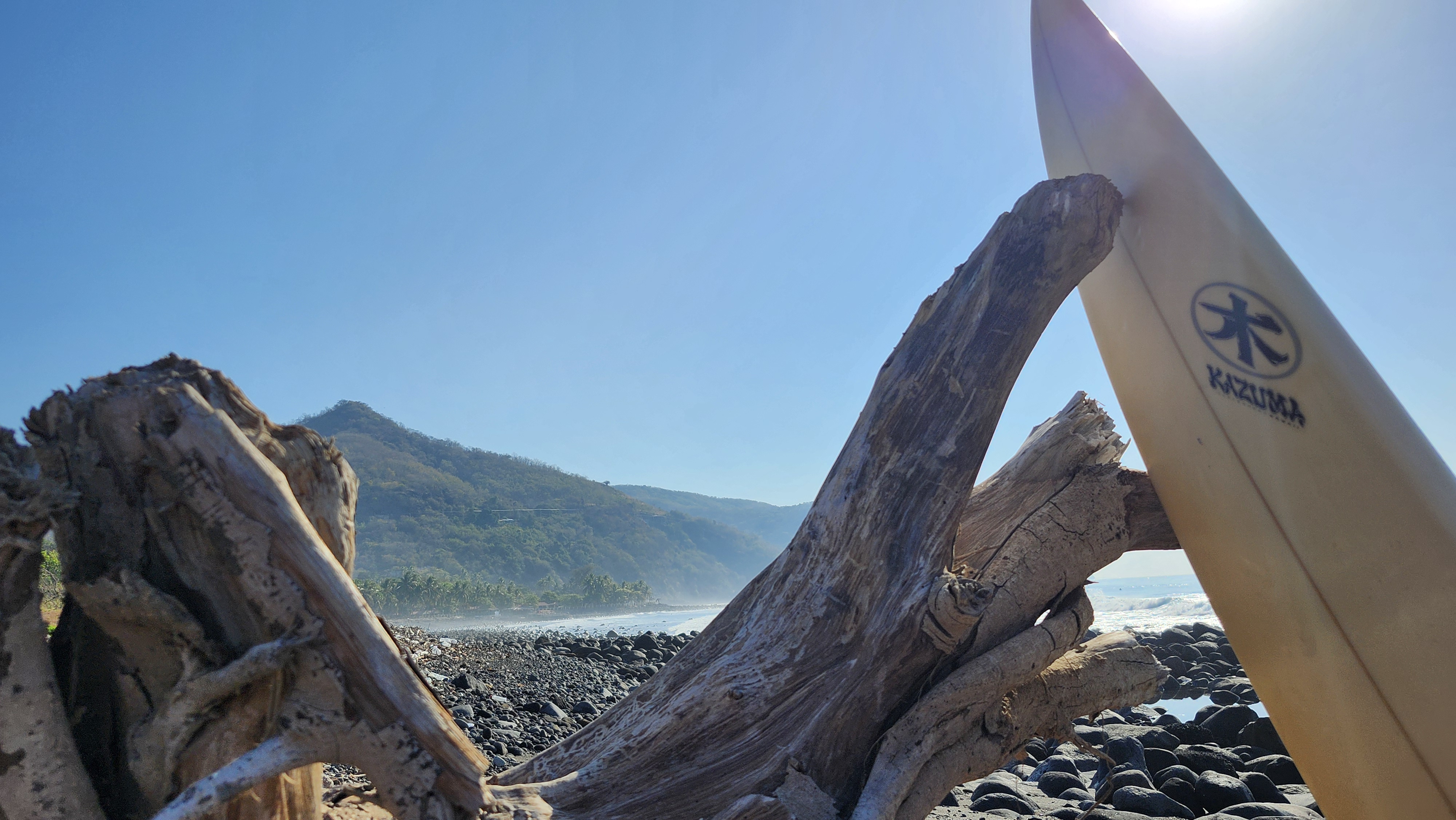 Shane Thomas Strough — Surfboard at K60 point break, El Salvador